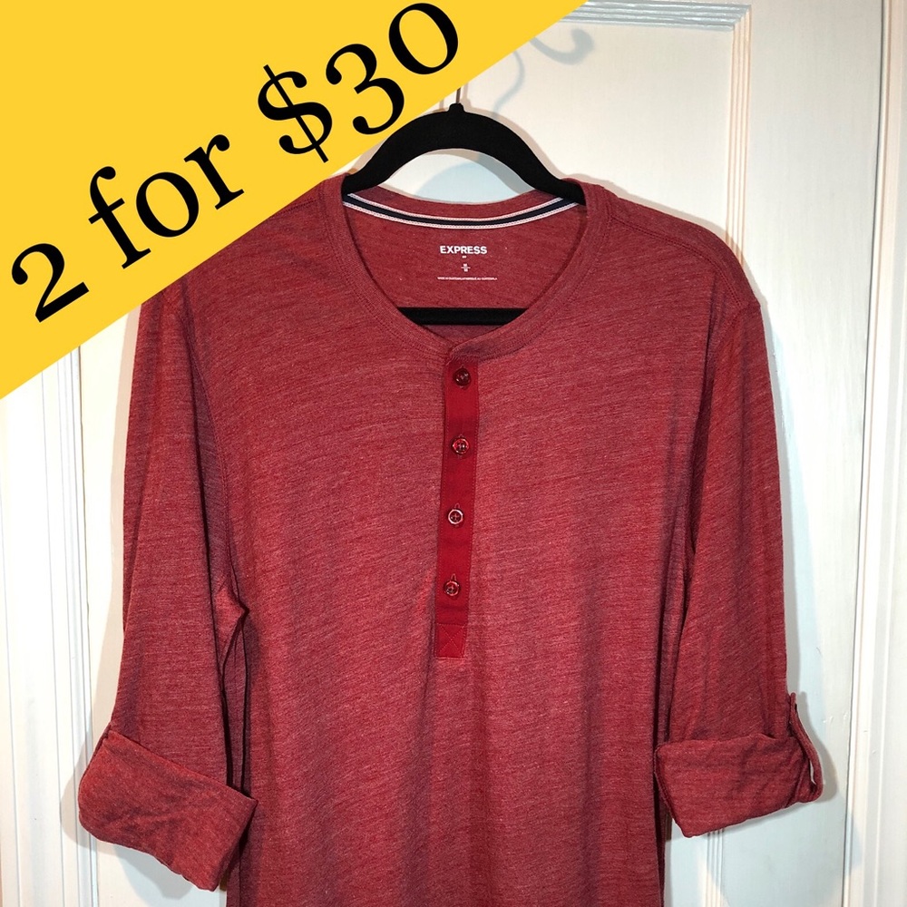 ✨Express Men’s Long Sleeve T-shirt - Burgundy